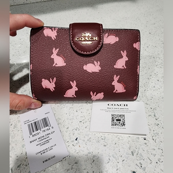 Coach Handbags - Coach Lunar New Year Medium Corner Zip Wallet With Rabbit Print
